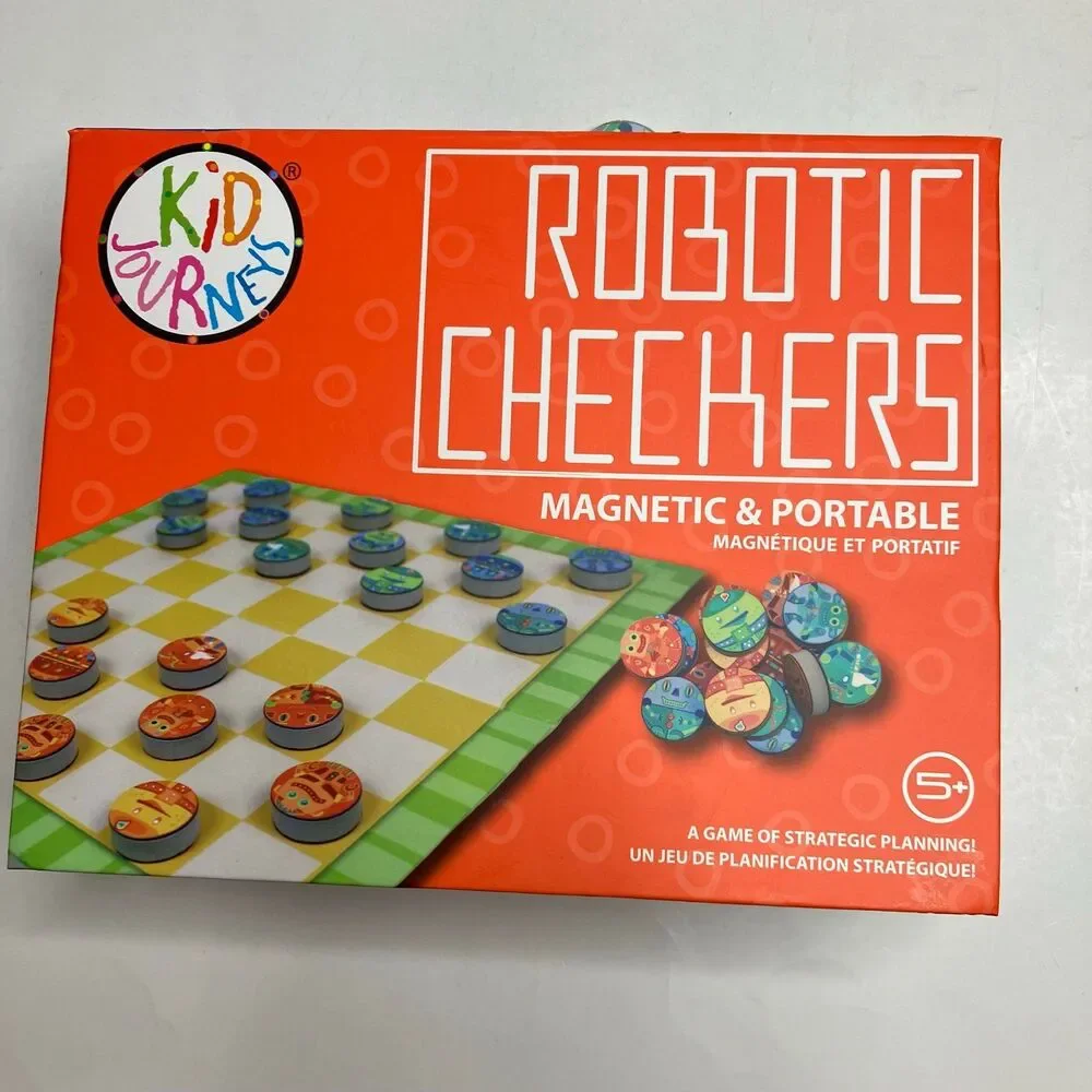 Magnetic & Portable Robotic Checkers Set by Kid Journeys